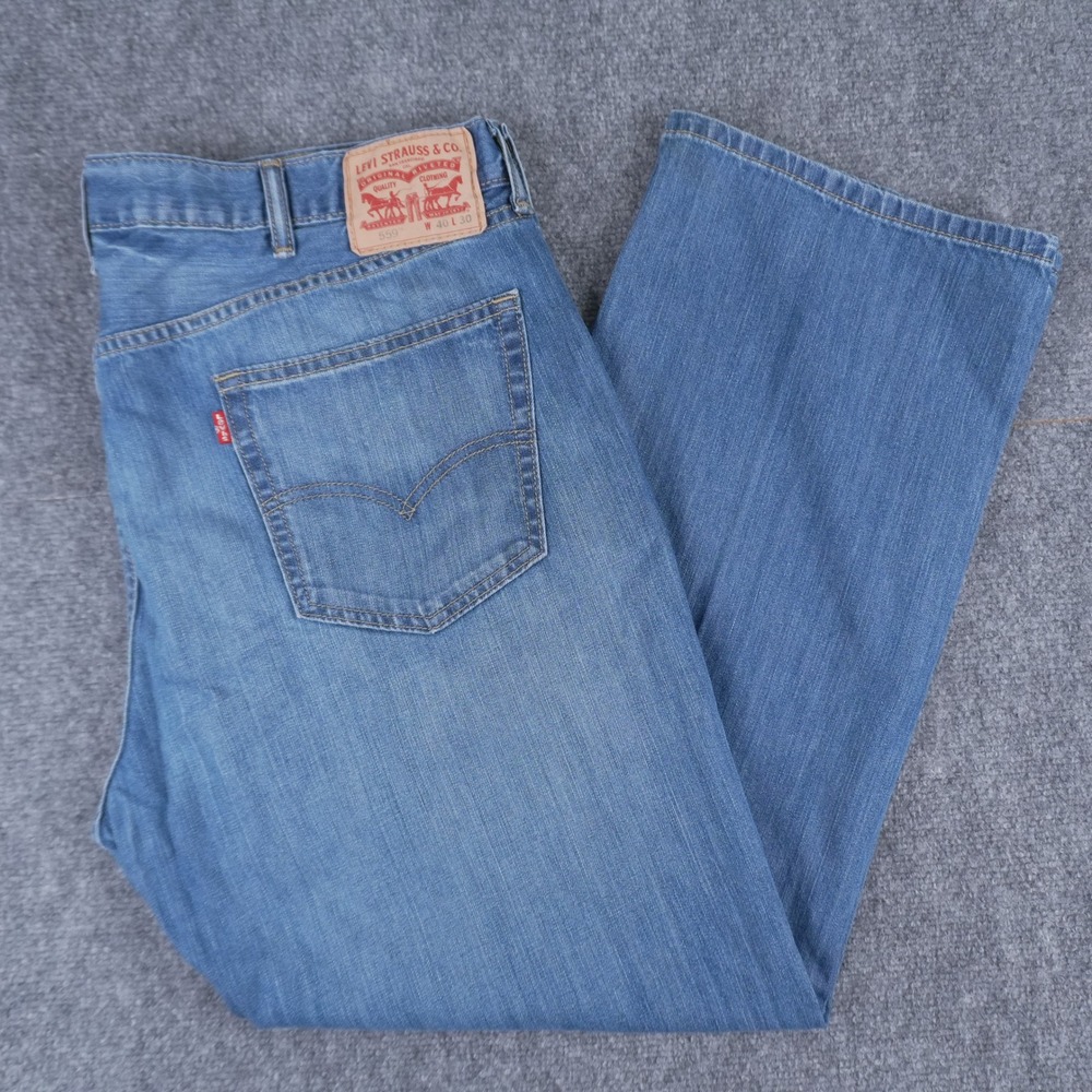 Levi's 559 Relaxed Straight Jeans Mens 40x30 Blue Medium Wash Denim